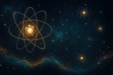 Poster - Abstract Quantum Universe with Atoms and Waves in Dark Space