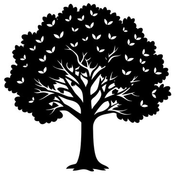 Tree silhouette vector illustration