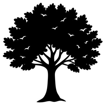 Tree silhouette vector illustration