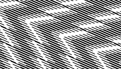 Poster - Black and white abstract lines pattern with sharp arrows shape for sporty background and jersey design. Fully editable vector element. Vector Format Illustration 