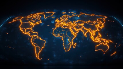 Wall Mural - World map. Earth Day theme background wallpaper.