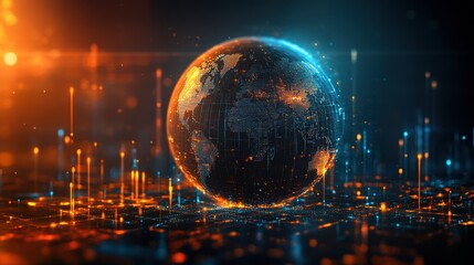 Wall Mural - Planet earth. Earth Day theme background wallpaper.