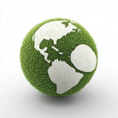 Wall Mural - Planet earth with lush plants. Earth Day theme background wallpaper.