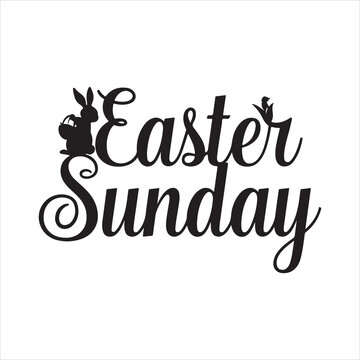 easter sunday silhouette vector art illustration