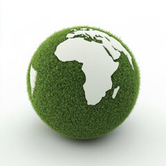 Wall Mural - Planet earth with lush green plants. Earth day theme.