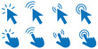 © Gemivector5 - click icon set. hand click icon, cursor icon, Pointer cursor sign and symbol. fill and flat style design on white background eps 10.