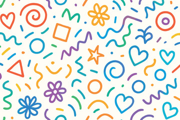 Poster - Vibrant geometric and floral pattern for creative design projects