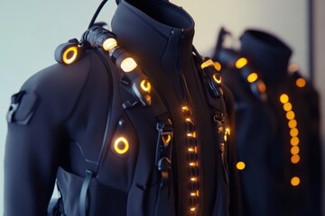 Poster - Innovative wearable technology showcased at high-tech exhibition in city center