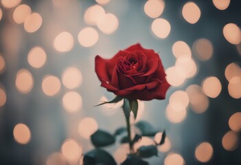 Wall Mural - love the burns rose red glowing closeup heat fantasy green design abstract dark flower effect flames