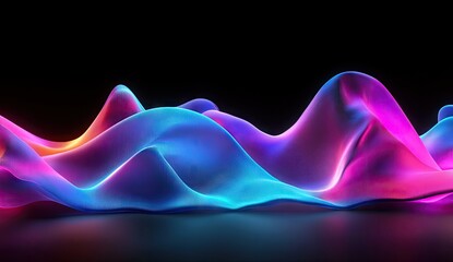 Poster - Abstract vibrant flowing shapes