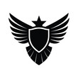 © Nitai Bhowmik - Military Eagle Crest Vector – Patriotic Shield Emblem with Wings Spread Silhouette