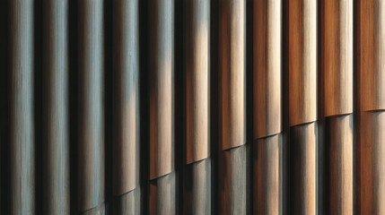 Poster - Abstract view of a textured wall with vertical bars and subtle color gradients and shadows