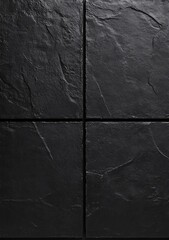 Poster - Dark gray stone tile pattern