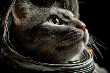 Wall Mural - Astronaut cat exploring outer space adventure concept