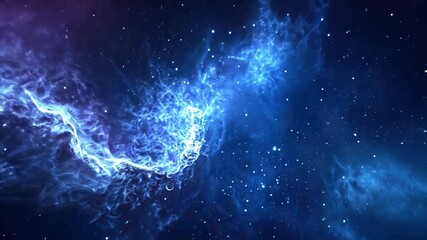 Wall Mural - Blue and Purple Nebula with Stars