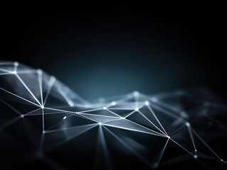 Fototapete - Geometric patterns create an abstract representation of technology and connectivity