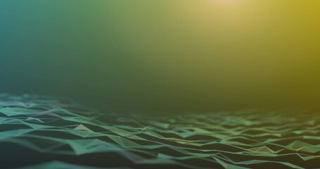Poster - image of networks of connections ove green to yellow background