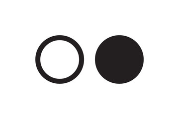 Fototapete - Circle icon in outline and solid black style vector