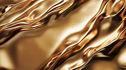 Poster - Metallic surface with intricate wrinkles and reflections Generative AI