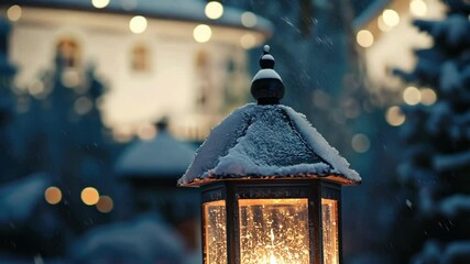 Wall Mural - candlelit snow scene