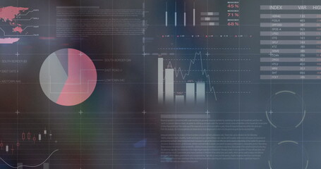 Poster - Image of statistics and financial data processing over grid