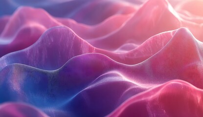 Aufkleber - Abstract close up view of colorful flowing waves creating an artistic textured background for design : Generative AI