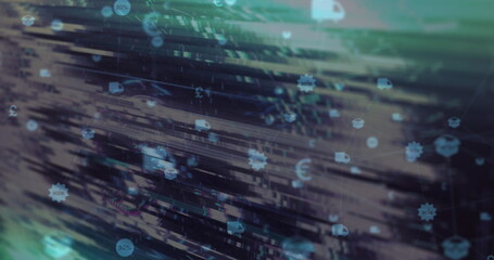 Poster - image of scope scanning and digital online icons
