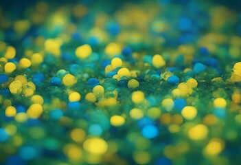 Poster - green blue yellow colors abstract background glow colours speed motion blur ray stream line burst diagonal fluid widener colourful bright beam blurred light movement wave high-coloured stripes