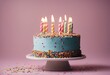 © sandra - copy background celebration food twenty birthday space one nobody candles confetti sweet colorful party baked sprinkles cake frosting many celebrate bright template homemade blue wooden no people