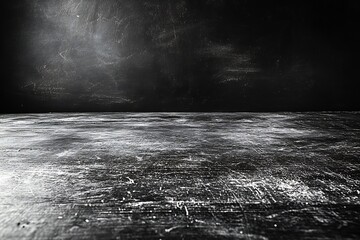 Aufkleber - Textured Dark Grunge Background with Blackboard Effect and Wooden Surface Design : Generative AI