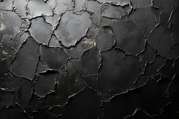 Aufkleber - Abstract Black Textured Background with Rough Surface Modern Grunge Design for Creative Projects : Generative AI