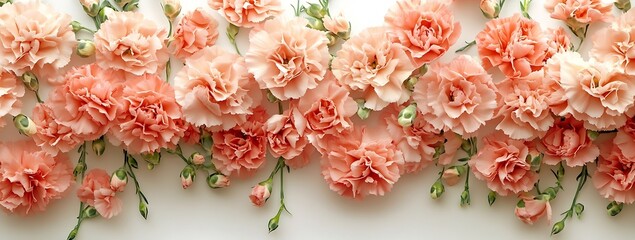 Poster - Soft Pink Carnations in Full Bloom Elegant Floral Arrangement for Wedding Valentine's Day or Spring : Generative AI