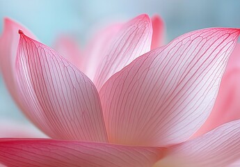 Leinwandbilder - Stunning close up of a pink lotus flower showcasing intricate petal details and soft colors : Generative AI