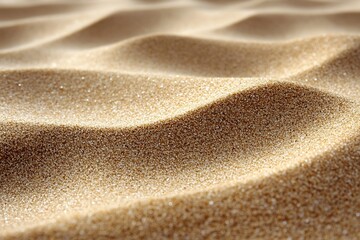 Leinwandbilder - Close Up of Sand Dunes Texture Abstract Nature Background Warm Sandy Color Desert Landscape Pattern Beautiful and Natural Wave : Generative AI