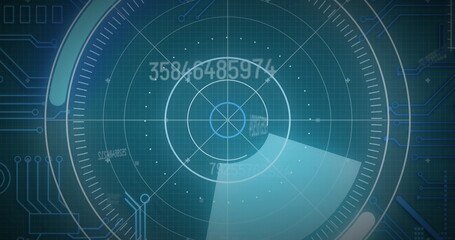 Poster - image of scope scanning, numbers changing and data processing