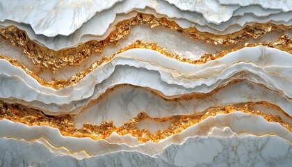 Poster - Closeup view of elegant marble texture with golden veins in luxurious abstract design : Generative AI