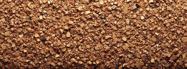 Fototapete - Abstract Brown Granular Surface Texture Close Up Detailed Background. Sandstone Soil or Corkboard Backdrop With Dark Patches : Generative AI