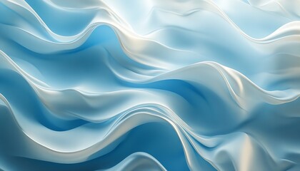 Poster - Elegant and soft blue waves beautifully layered for a modern abstract background design : Generative AI
