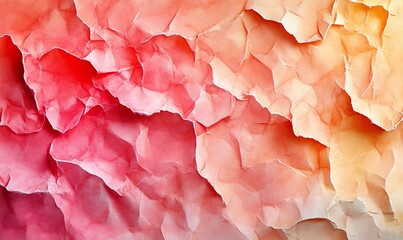 Poster - Crumpled Red and Orange Paper Texture Background Showing Abstract Art and Creative Design Resource : Generative AI