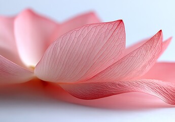 Leinwandbilder - Graceful side angle of a pink lotus flower capturing the elegance and beauty of its petals : Generative AI