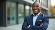 © Lednev - Confident businessman in stylish suit outdoors.