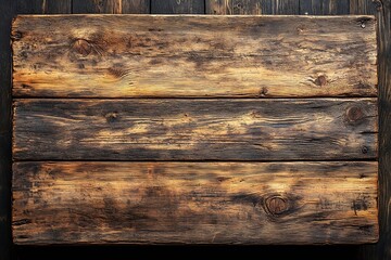 Poster - Rustic Wooden Planks with Rich Brown Tones and Grain Detail Perfect for Textures Backgrounds or Natural Design Elements : Generative AI