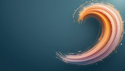 Poster - Creative abstract wave design digital art modern aesthetic vibrant color palette minimalist background visual concept
