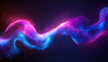Leinwandbilder - Radiant colors intertwining in a beautiful blend of pink and blue in an abstract art piece : Generative AI