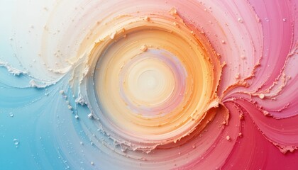 Poster - Fluid art creation abstract color swirl digital artwork vibrant environment aerial view modern design for art enthusiasts