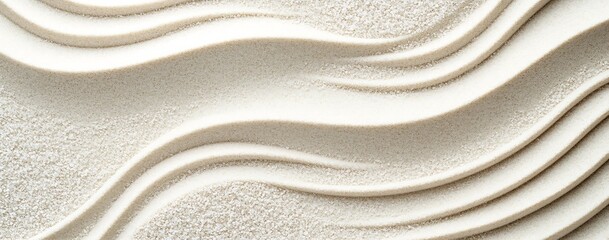 Fototapete - Elegant Sand Waves Background A Serene Minimalist Texture for Spa and Relaxation Themes : Generative AI