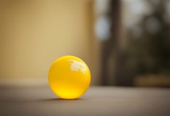 Wall Mural - vibrant minimalist background yellow orb texture glossy light shadow simple concept three-dimensiona