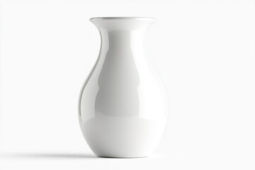 Poster - Elegant white ceramic vase perfect for home decor and floral arrangements in any modern interior