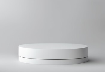 Aufkleber - cylinder mockup space white shape empty stage podium platform isolated background display product presentation pedestal racked template showcase exhibition element advertising clean form round