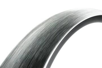 Poster - Metal wire showing fine texture and sheen highlights during studio lighting setup, capturing the elegance of industrial materials